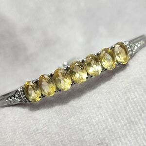 Brazilian Citrine Bangle Bracelet